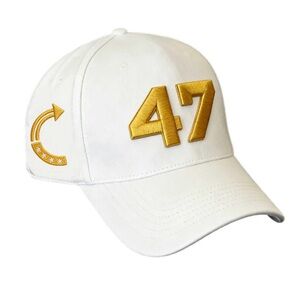 AUTHENTIC Limited Edition Charlie Kirk 47 Hat with Gold Embroidery